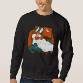 Daemon Hiding under a kids bed  Cool Retro Story Trui (Voorkant)