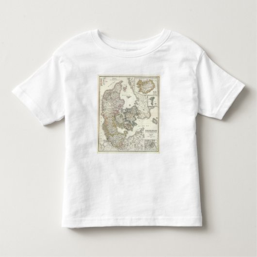 Daenemark, Island - Denemarken, IJsland Kinder Shirts (Voorkant)