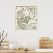 Daenemark, Island - Denemarken, IJsland Poster (Keuken)