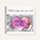 Daf Yomi Beste Notitieboek "Op welke pagina ben je (Voorkant)