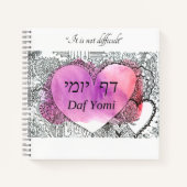 Daf Yomi citeert: "Het is niet moeilijk" spiraal Notitieboek (Voorkant)