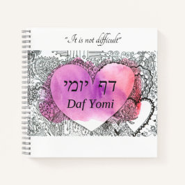 Daf Yomi citeert: "Het is niet moeilijk" spiraal Notitieboek