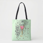Daf Yomi Hebreeuws Engels Aramees op Mint Green Tote Bag (Voorkant)