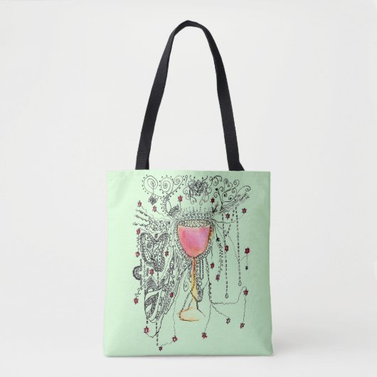 Daf Yomi Hebreeuws Engels Aramees op Mint Green Tote Bag (Voorkant)