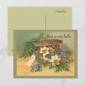 Daffadil Floral mandje - Briefkaart (Voorkant / Achterkant)