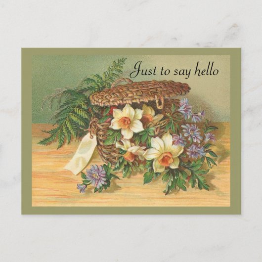 Daffadil Floral mandje - Briefkaart (Voorkant)