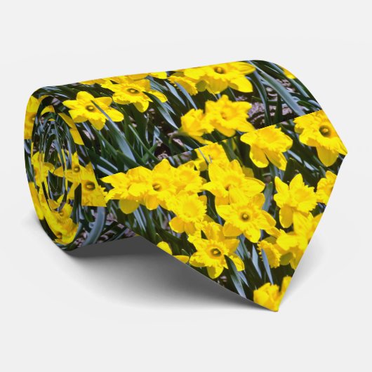 Daffodiesbloemen Stropdas (Opgerold)