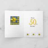 Daffodil 50ste verjaardagskaart kaart (Binnen)