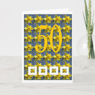 Daffodil 50ste verjaardagskaart kaart