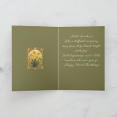 Daffodil A March Birthflower Tribute Kaart (Binnen)