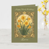 Daffodil A March Birthflower Tribute Kaart (Gele Bloem)