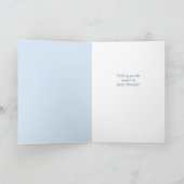 Daffodil and Blue Gingham Easter Bunny Basket Feestdagen Kaart (Binnen)