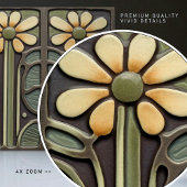 Daffodil Art Deco Bloemen Wanddecoratie Art Nouvea Tegeltje