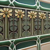 Daffodil Art Deco Bloemen Wanddecoratie Art Nouvea Tegeltje