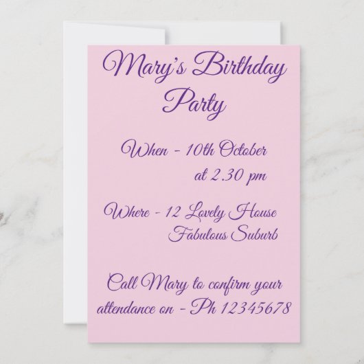 Daffodil Art Waterverf Birthday Uitnodiging (Achterkant)