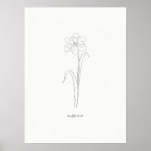Daffodil Birth Flower Print