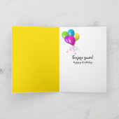 Daffodil Birthday Bouquet Kaart (Binnen)