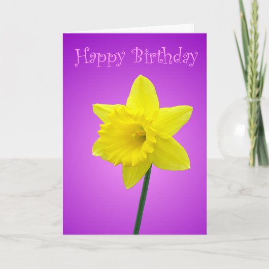 Daffodil Birthday Kaart (Voorkant)