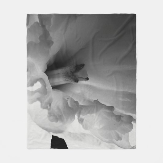 Daffodil Black en White Photography Fleece Deken (Voorkant)