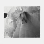 Daffodil Black en White Photography Fleece Deken (Voorkant (Horizontaal))