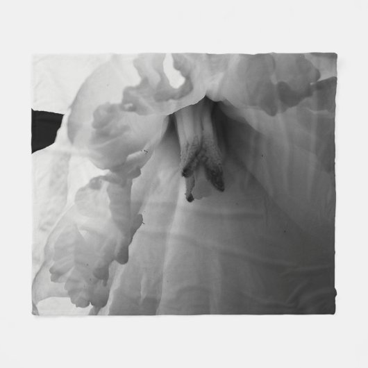 Daffodil Black en White Photography Fleece Deken (Voorkant (Horizontaal))