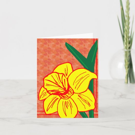 Daffodil blanco briefkaart (Voorkant)