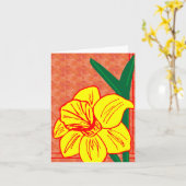 Daffodil blanco briefkaart (Gele Bloem)