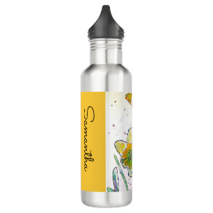 Daffodil Bloem Bloemen Waterverf Vrouwen Naam Waterfles