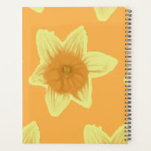 Daffodil Bloem Geel & Sinaasappel Planner (Achterkant)