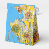 Daffodil Bloem Verschilderen florale Birthday Cake Bedankdoosjes (Achterkant)