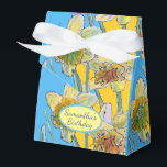 Daffodil Bloem Verschilderen florale Birthday Cake Bedankdoosjes<br><div class="desc">Daffodilbloem Waterverf florale Birthday Cake Box. Een glorieus product gemaakt van mijn originele schilderijen van de waterverf.</div>