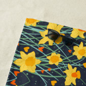 Daffodil Bloemen Aangepaste Naam Patroon Trendy Strandlaken (In situ)