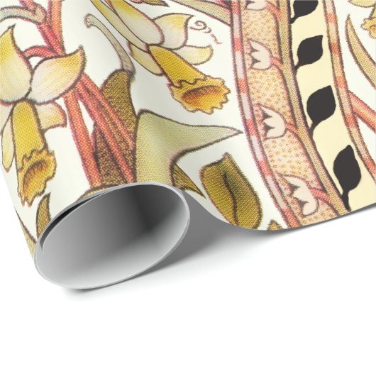  Daffodil Bloempatroon Cadeaupapier (Rol Hoek)