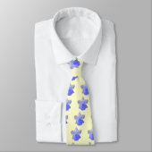 Daffodil Blue Floral Stropdas (Gebonden)
