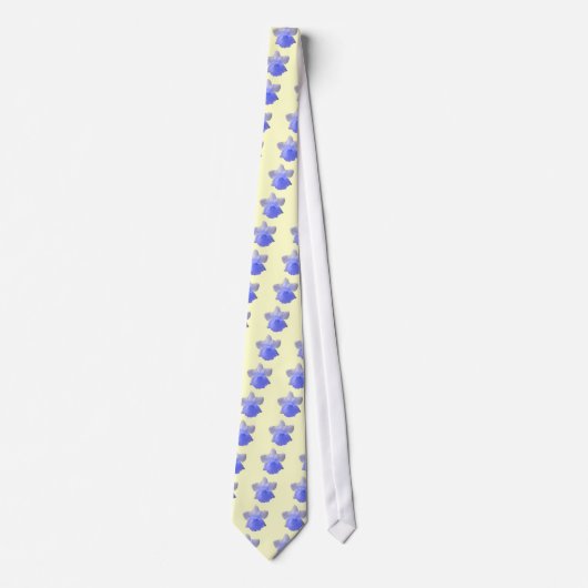 Daffodil Blue Floral Stropdas (Voorkant)