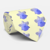 Daffodil Blue Floral Stropdas (Opgerold)