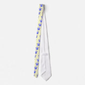Daffodil Blue Floral Stropdas (Achterkant)