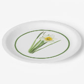 Daffodil Borded Botanische Kunst Papieren Bordje (Gekanteld)