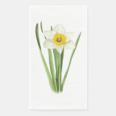 Daffodil Botanische Lente Bloem Geel en Wit Servet (Voorkant)