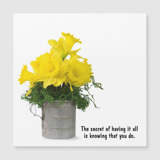 Daffodil Bouquet met Citaat (Voorkant)