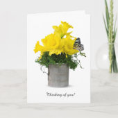  Daffodil Bouquet voor het denken van jou Kaart (Voorkant)