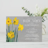 Daffodil Bridal Shower Invitations Kaart (Staand voorkant)