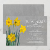 Daffodil Bridal Shower Invitations Kaart (Voorkant / Achterkant)