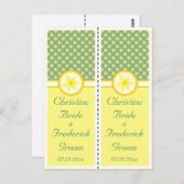 Daffodil bruiloft, souvenir 2x bladwijzer briefkaa briefkaart (Voorkant / Achterkant)