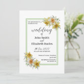 Daffodil bruiloft uitnodiging (Staand voorkant)