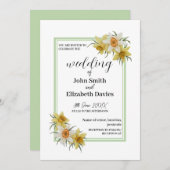 Daffodil bruiloft uitnodiging (Voorkant / Achterkant)