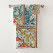 Daffodil chintz art nouveau bloem behang bad handdoek (Insitu)