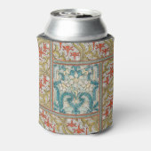 Daffodil chintz art nouveau bloem behang blikjeskoeler (Blikje Achterkant)