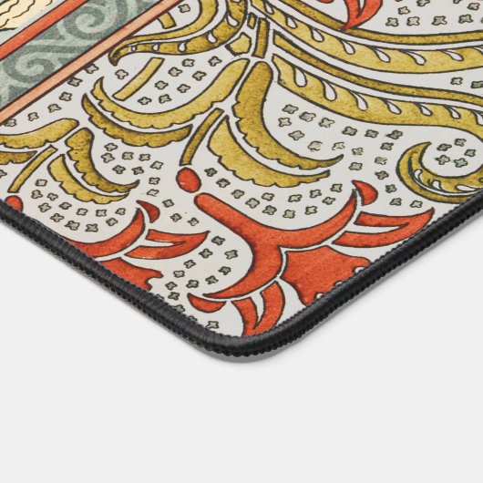 Daffodil chintz art nouveau bloem behang bureaumat (Hoek)