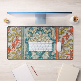 Daffodil chintz art nouveau bloem behang bureaumat